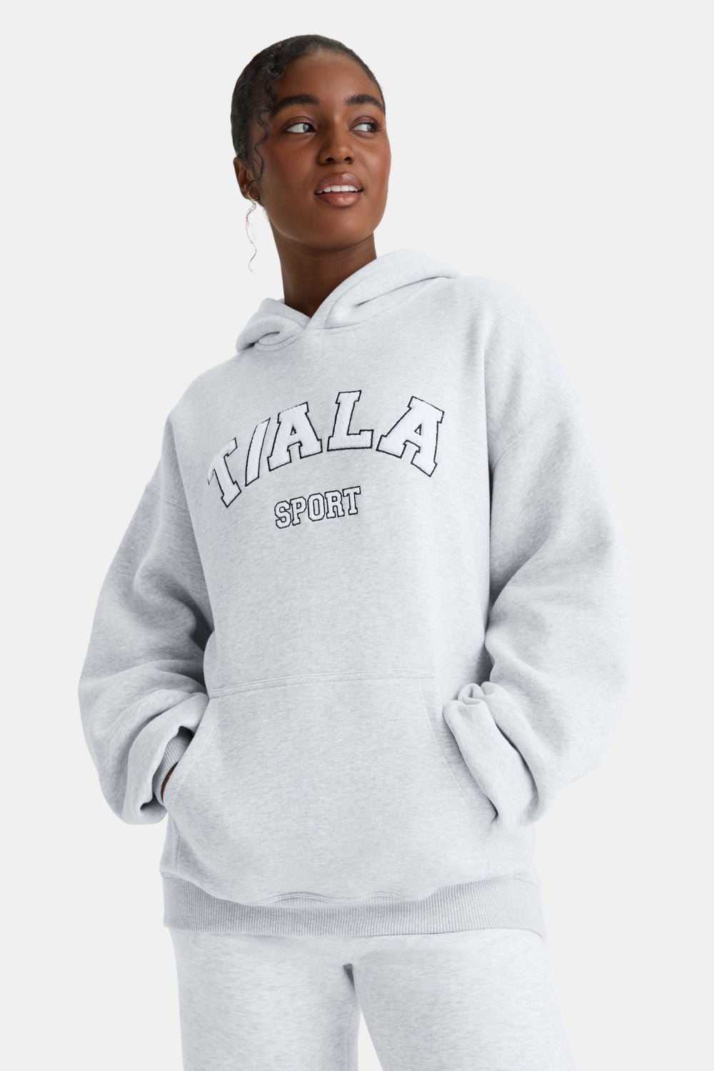 Oversized Club Hoodie - Grey Marl