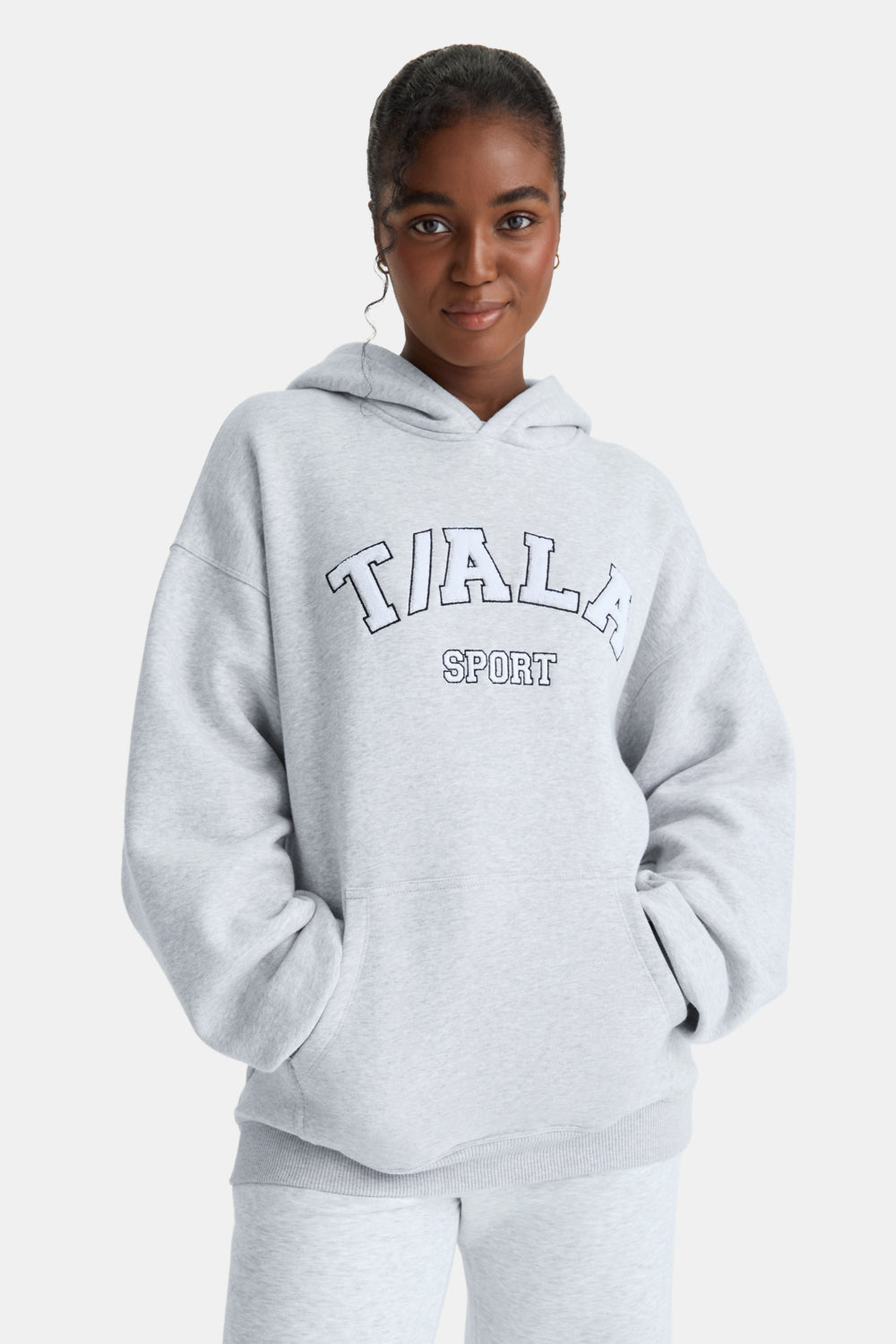 Oversized Club Hoodie - Grey Marl