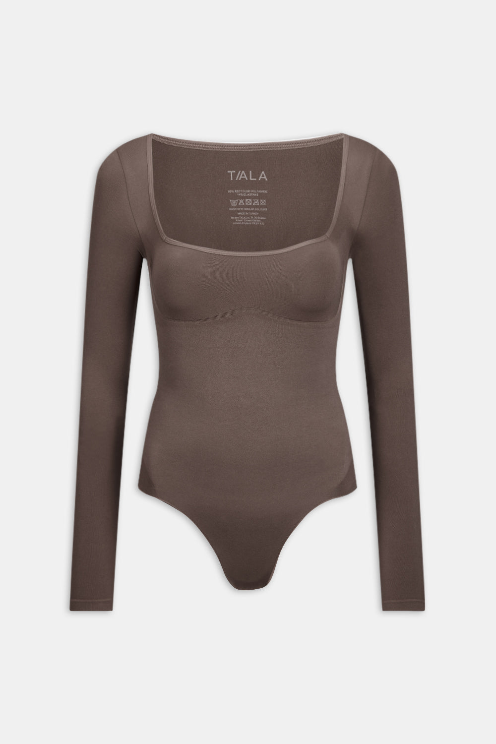 365 Contour Square Neck Bodysuit - Mocha
