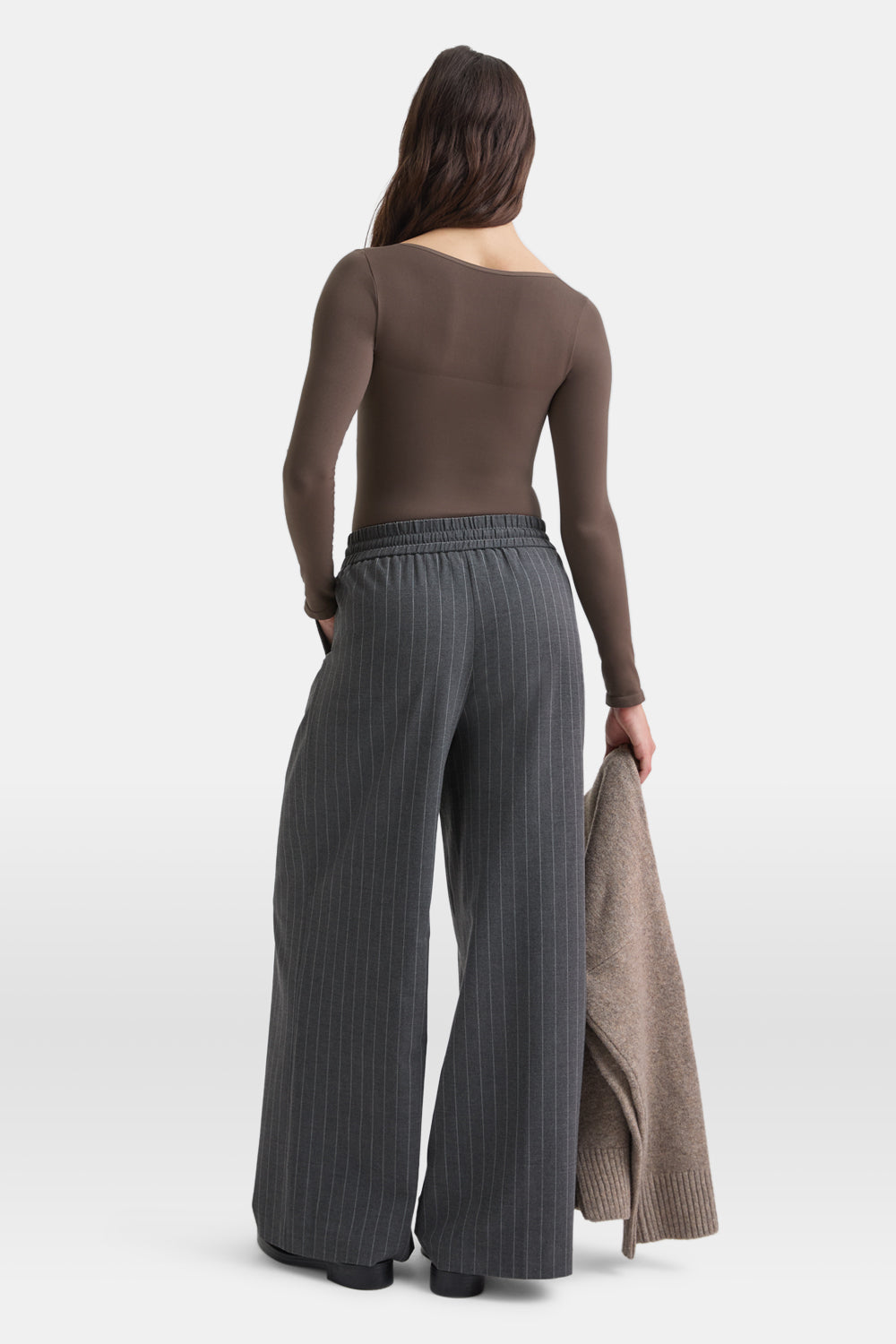 365 Contour Square Neck Bodysuit - Mocha