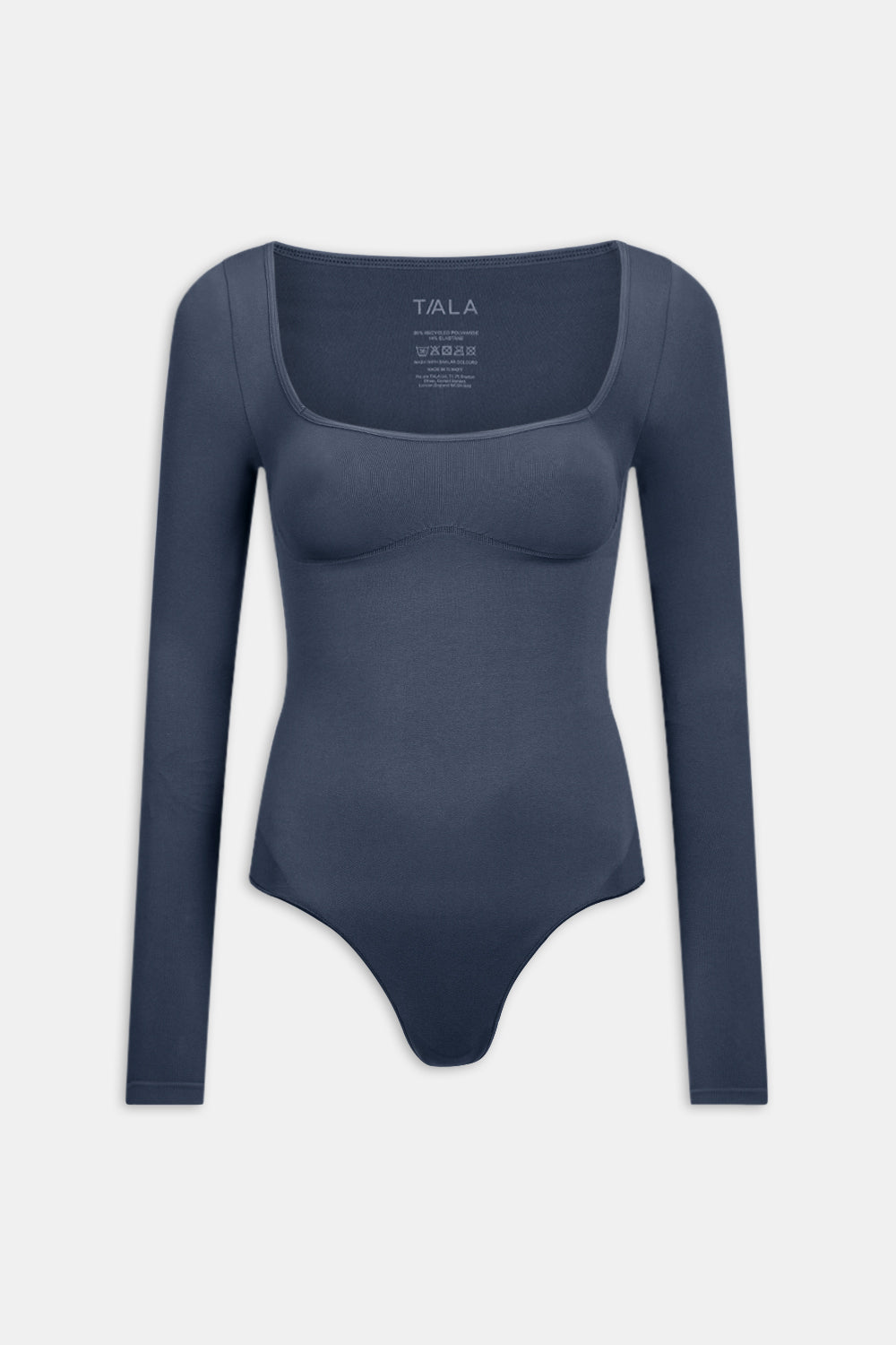 365 Contour Square Neck Bodysuit - Washed Navy