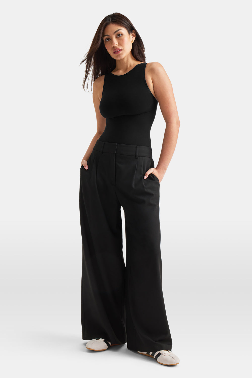 365 Contour Boat Neck Bodysuit - Shadow Black