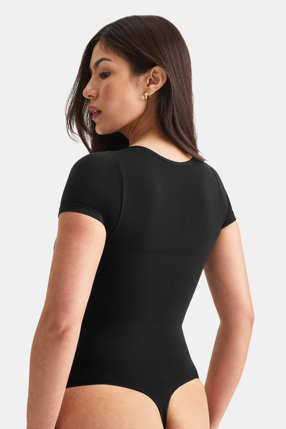 365 Contour Crew Neck Bodysuit - Shadow Black