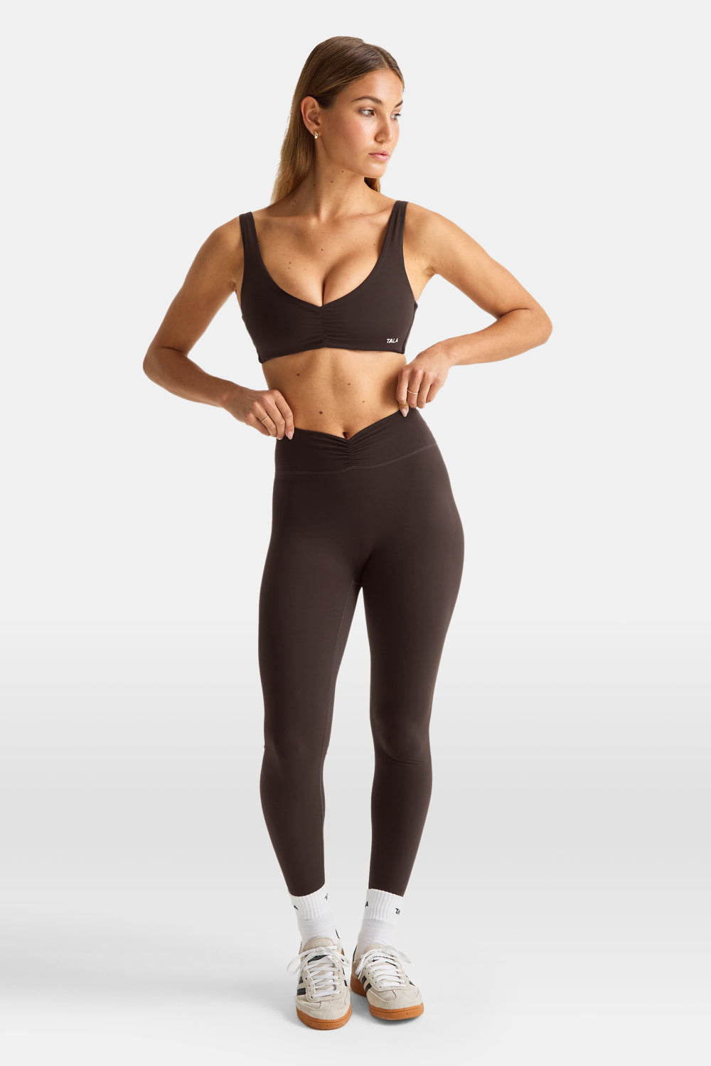 DayFlex Ruched Waist No Front Seam Legging - Americano