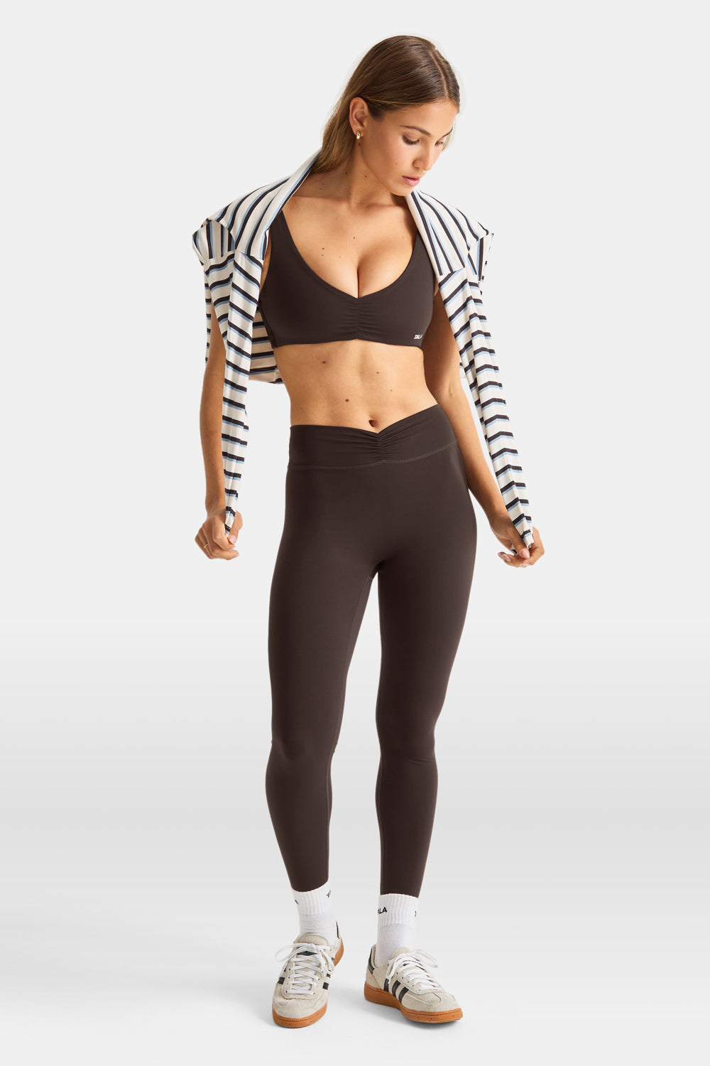 DayFlex Ruched Waist No Front Seam Legging - Americano