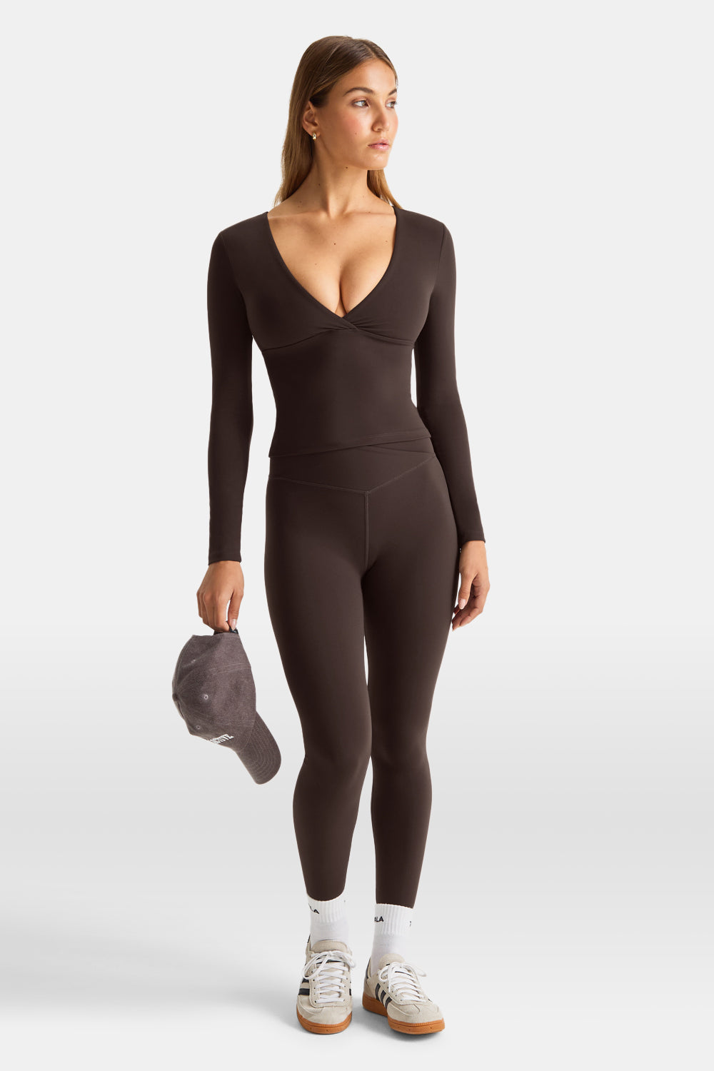 DayFlex V Neck Top - Americano