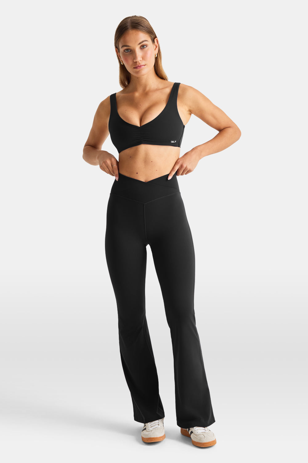 DayFlex Wrap Flared Yoga Pant - Shadow Black