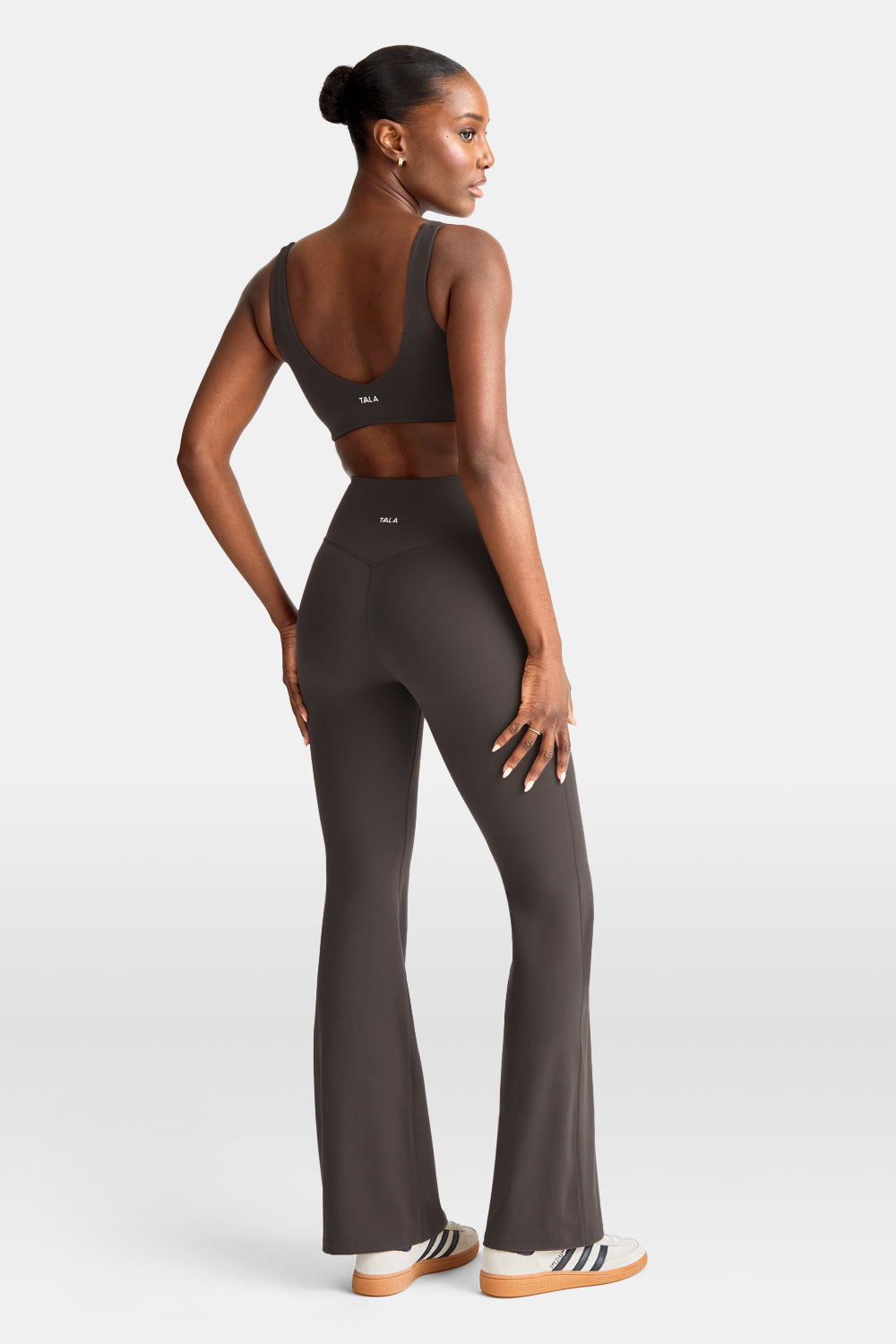 DayFlex Wrap Flared Yoga Pant - Mocha Brown
