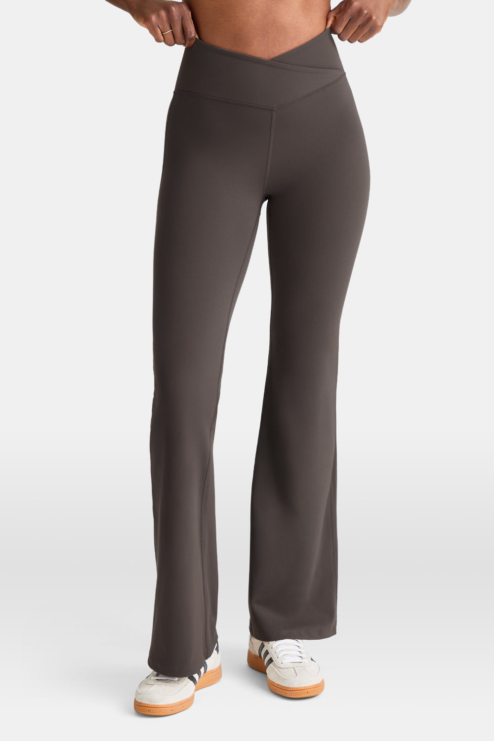 DayFlex Wrap Flared Yoga Pant - Mocha Brown