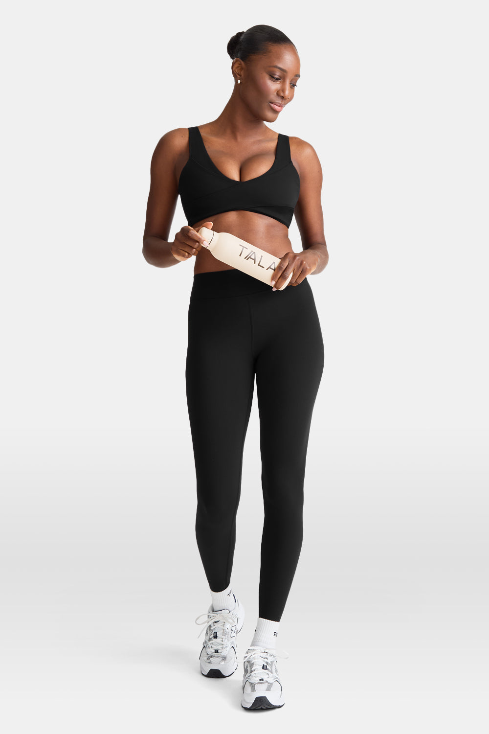 DayFlex Wrap Front Sports Bra - Shadow Black