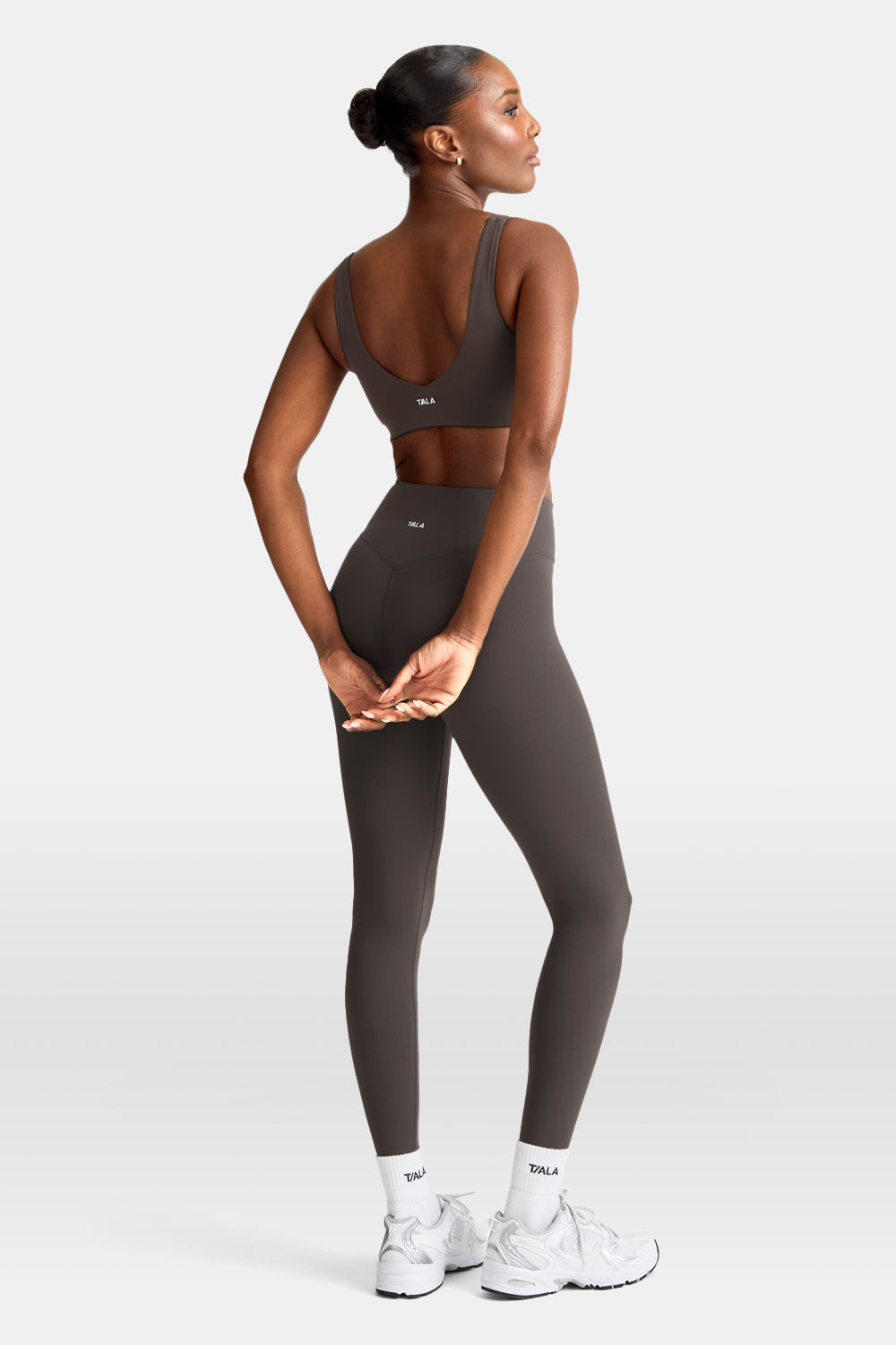 DayFlex Wrap Front Sports Bra - Mocha Brown