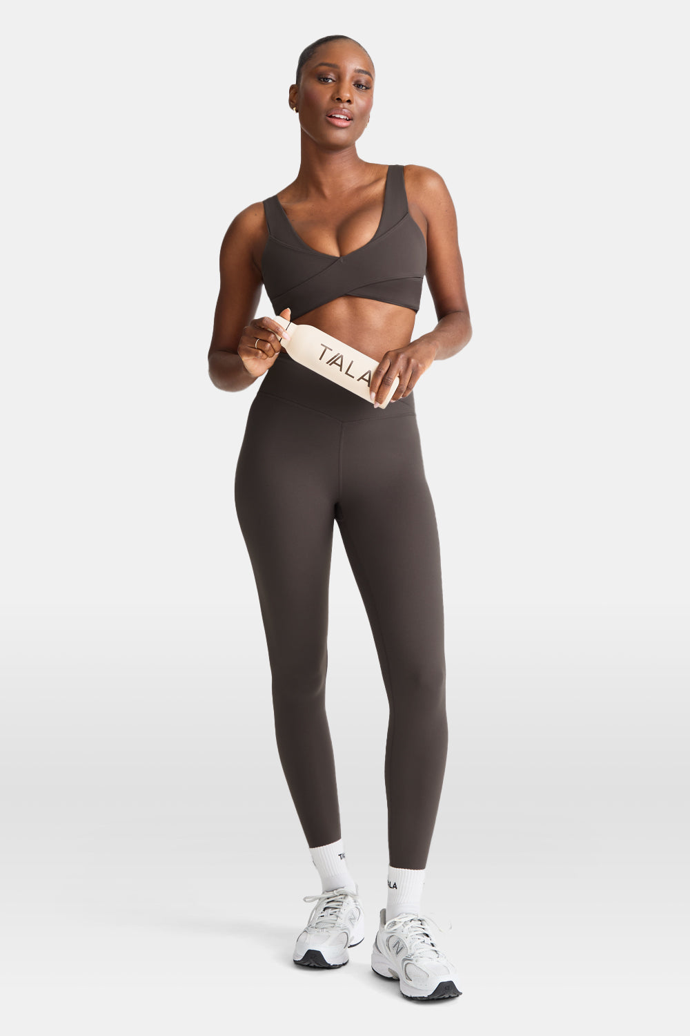 DayFlex Wrap Front Sports Bra - Mocha Brown