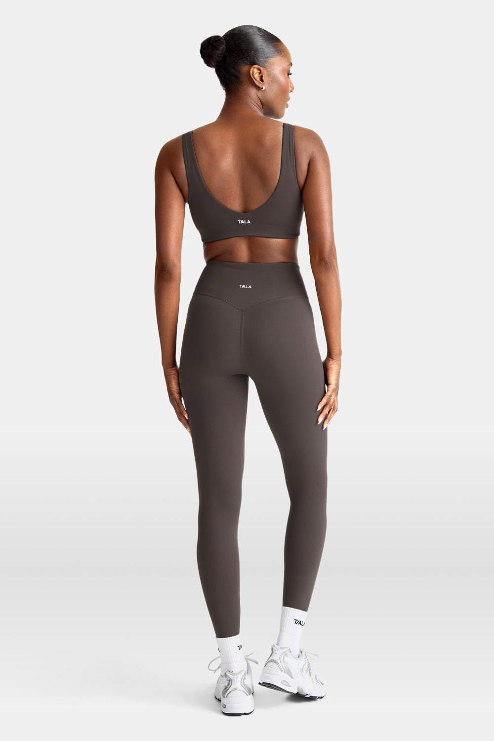 DayFlex Wrap High Waisted Legging - Mocha Brown