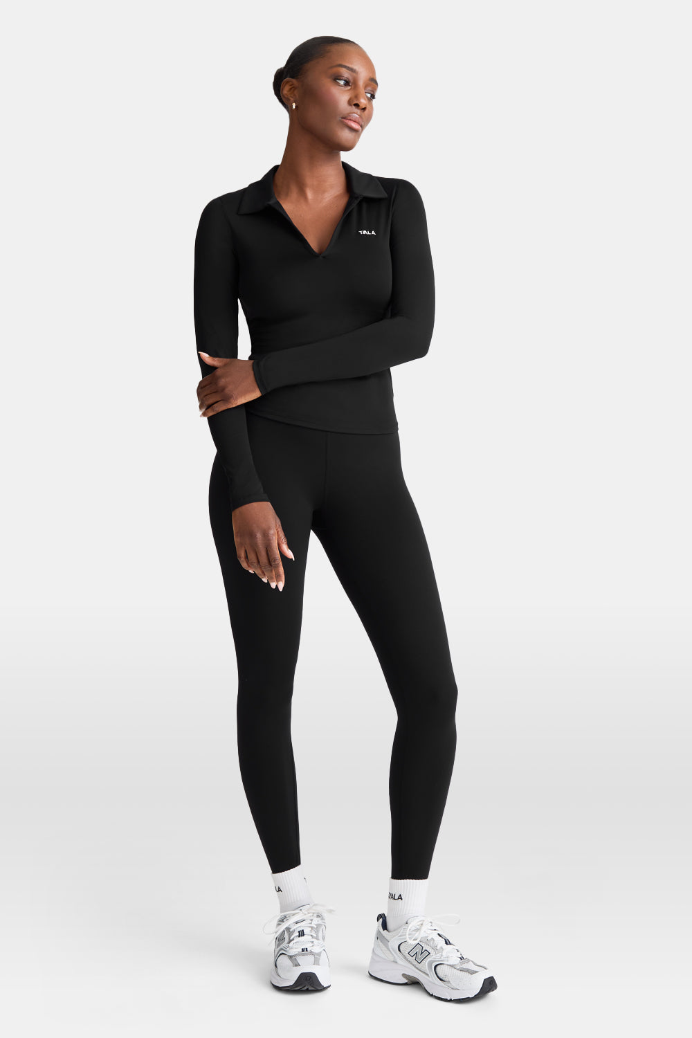 DayFlex Long Sleeve Lightweight Polo - Shadow Black