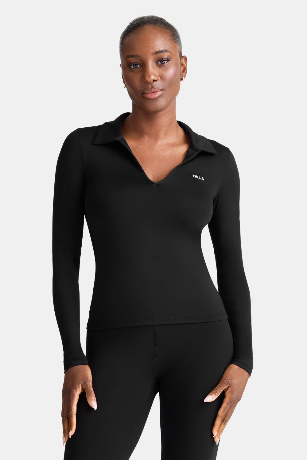 DayFlex Long Sleeve Lightweight Polo - Shadow Black