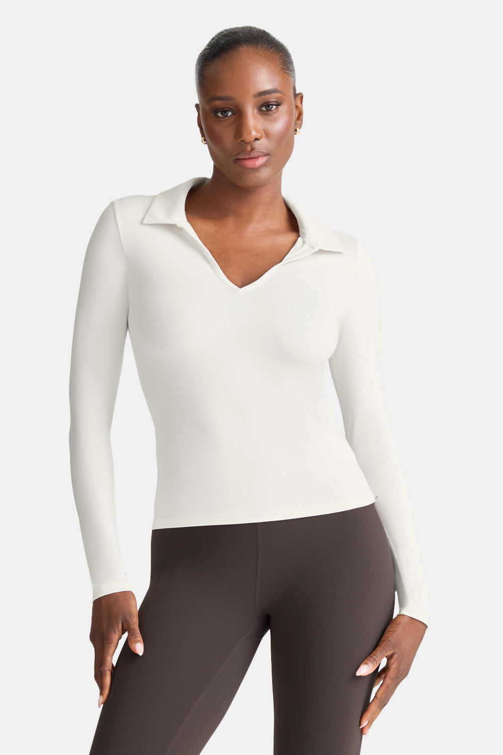 DayFlex Long Sleeve Lightweight Polo - Ivory