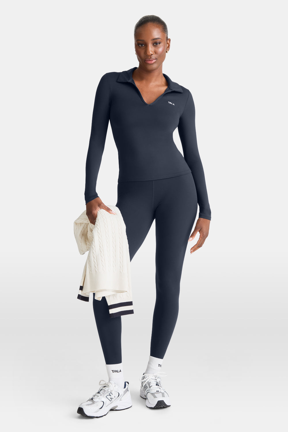 DayFlex Long Sleeve Lightweight Polo - Midnight Navy