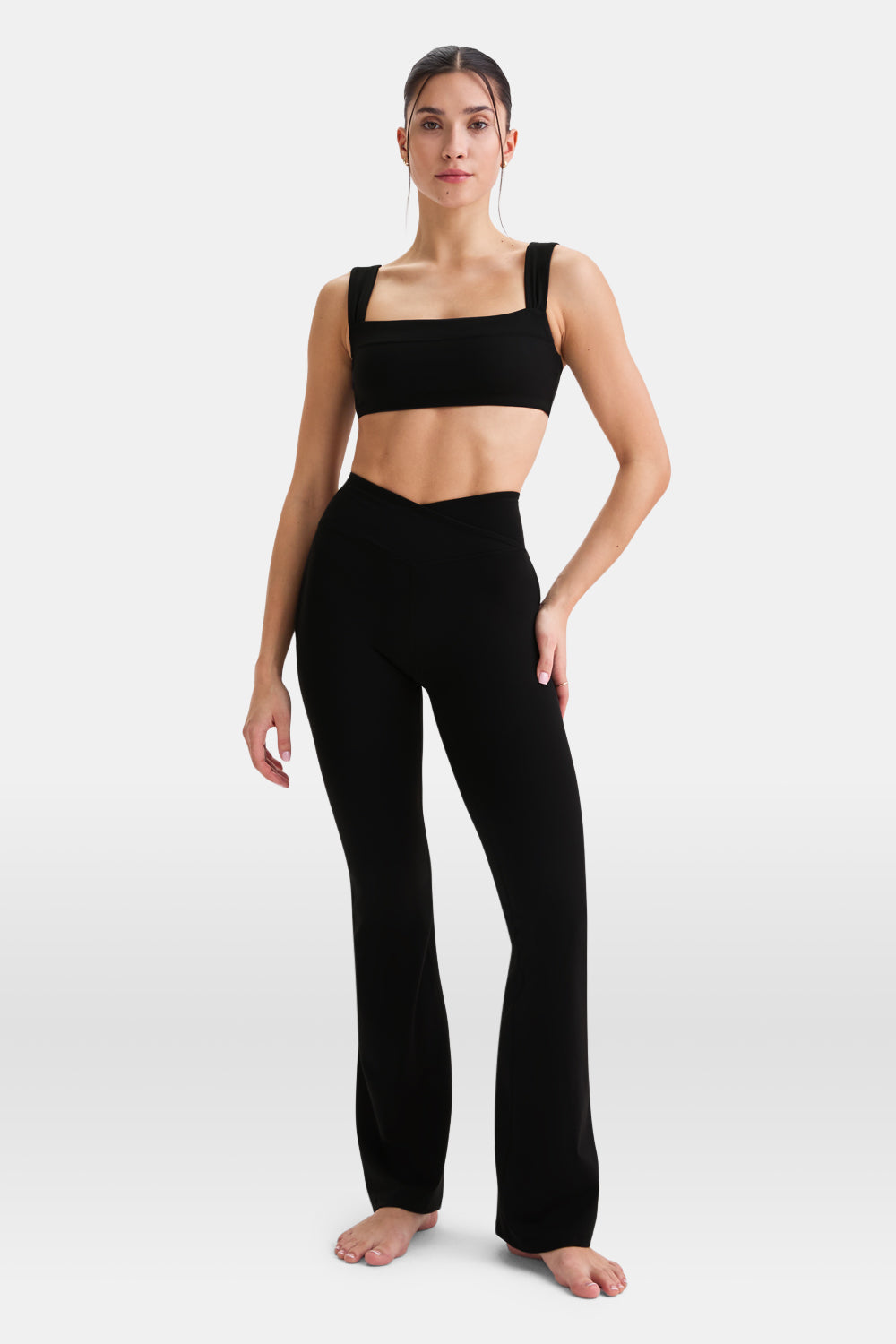 DayFlex Ruched Bandeau Sports Bra - Shadow Black