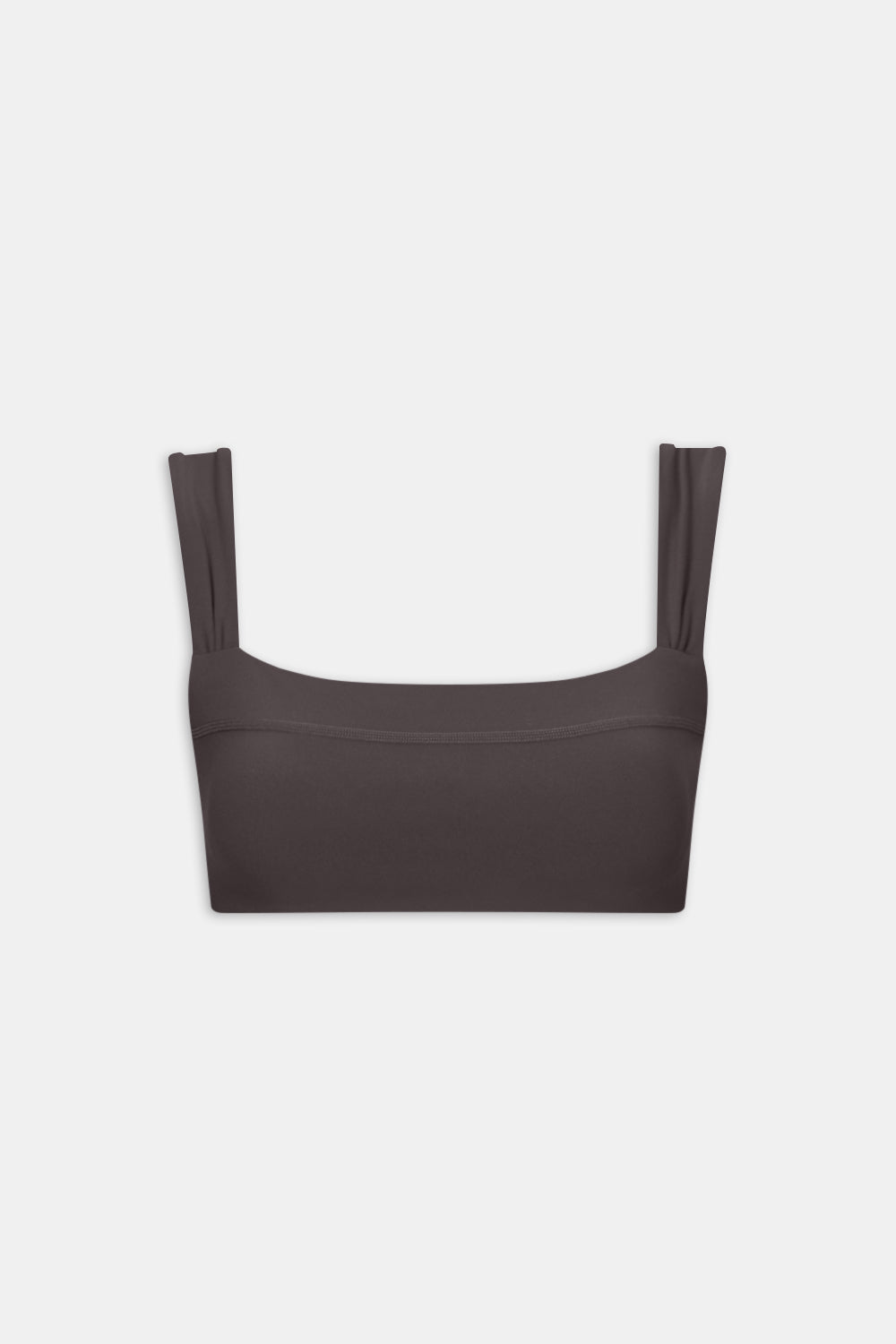 DayFlex Ruched Bandeau Sports Bra - Cool Espresso