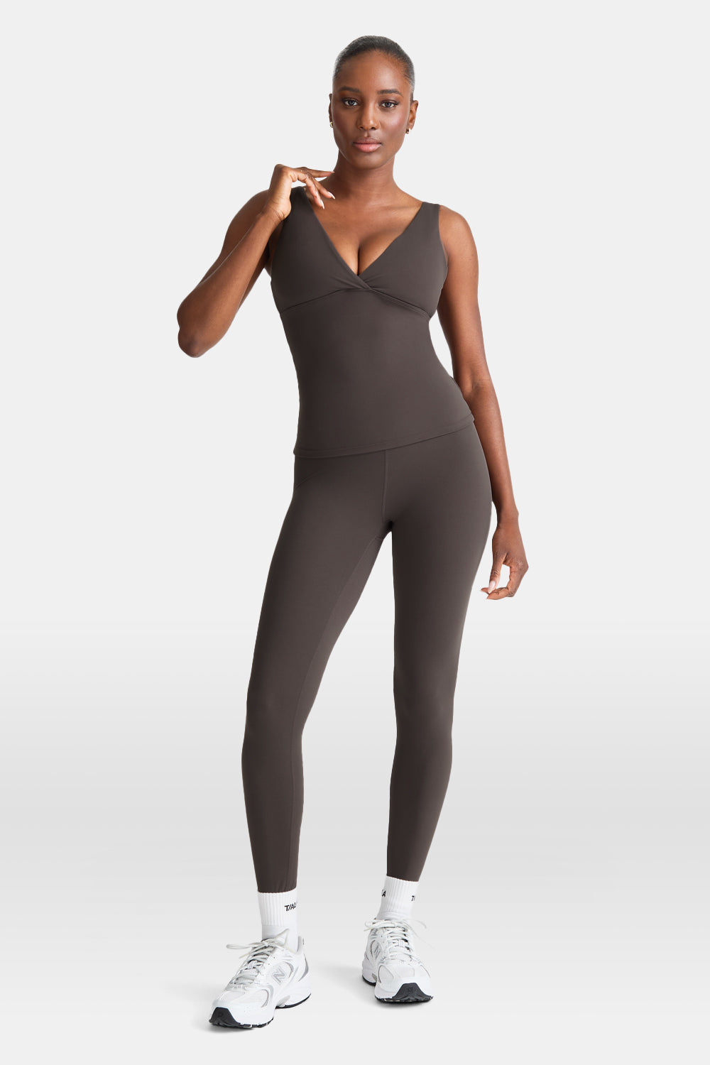 DayFlex V Neck Vest - Mocha Brown