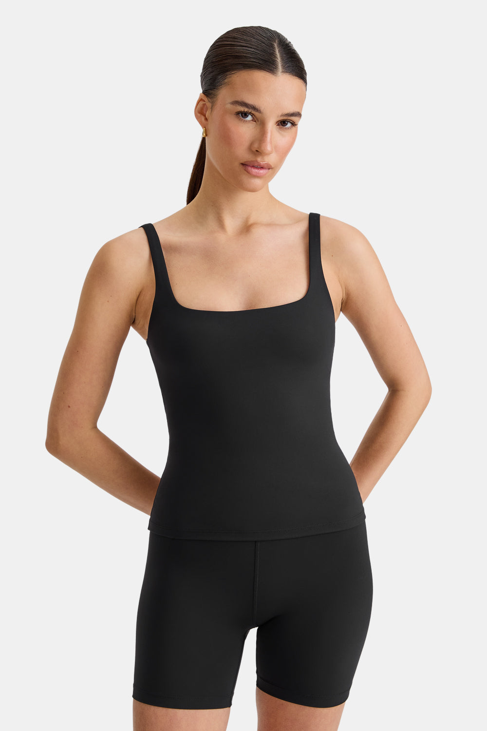 DayFlex Square Neck Full Length Vest - Shadow Black