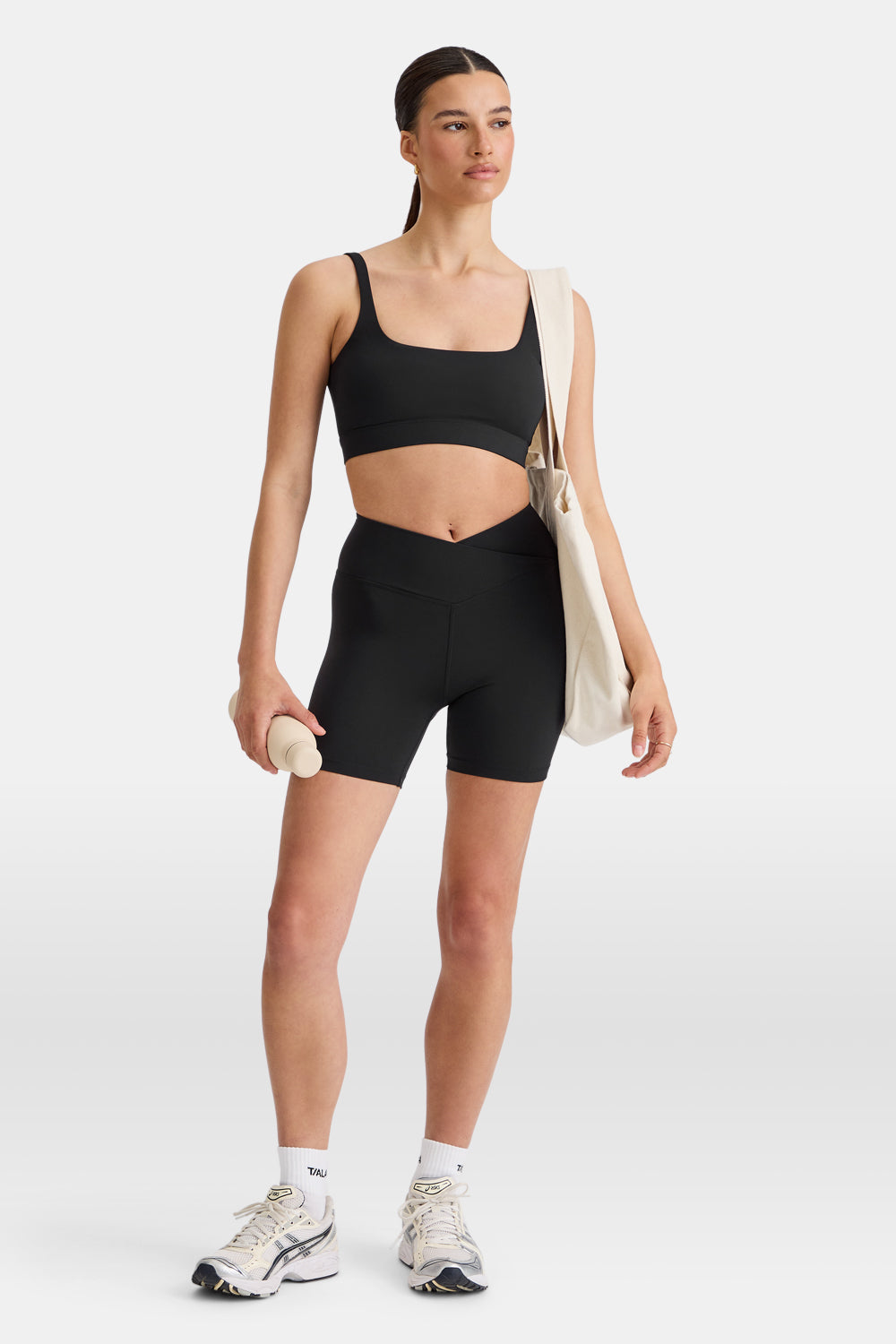 DayFlex Square Neck Sports Bra - Shadow Black
