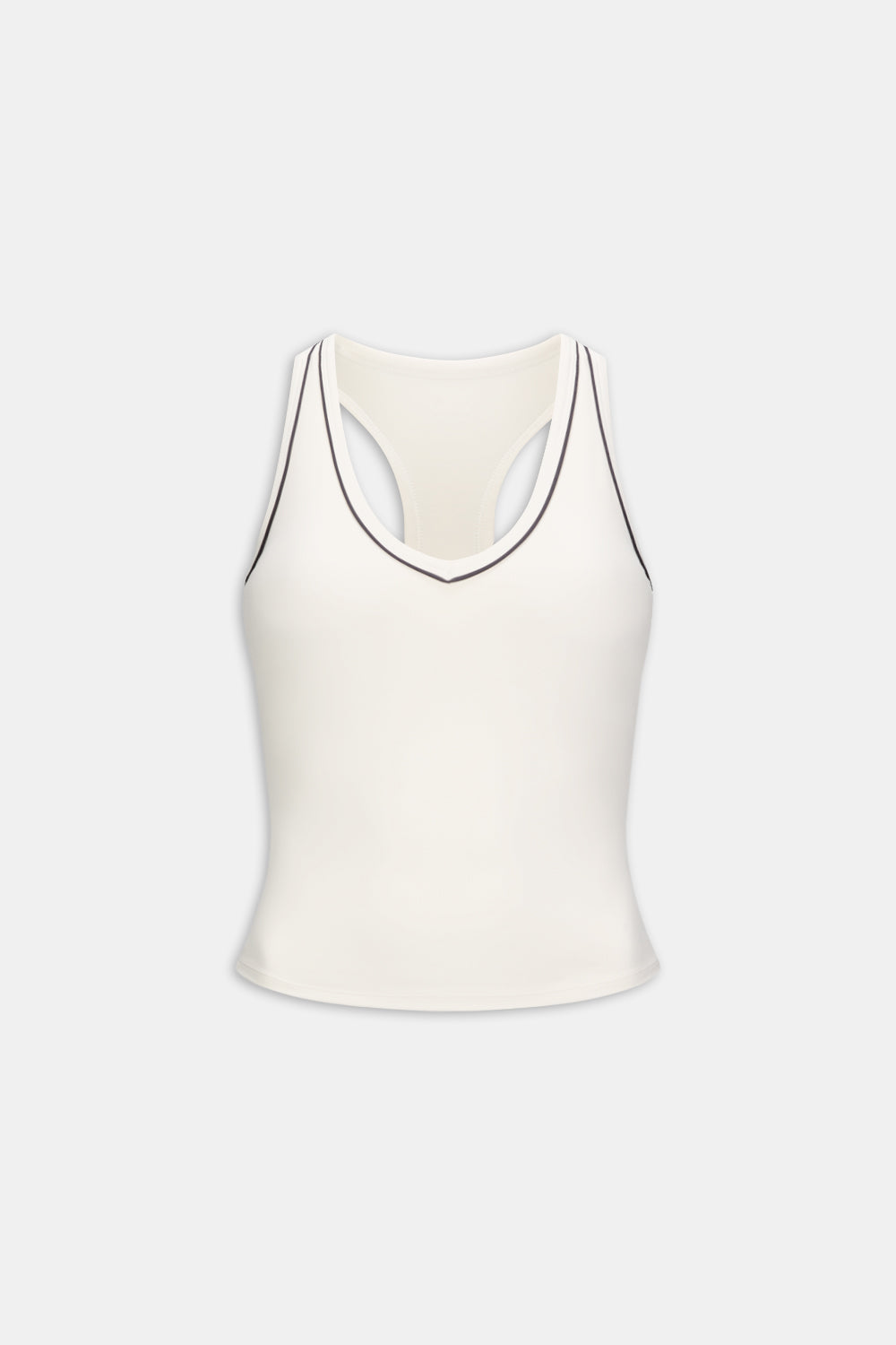 DayFlex Built-In Support V Neck Racer Vest - Ivory