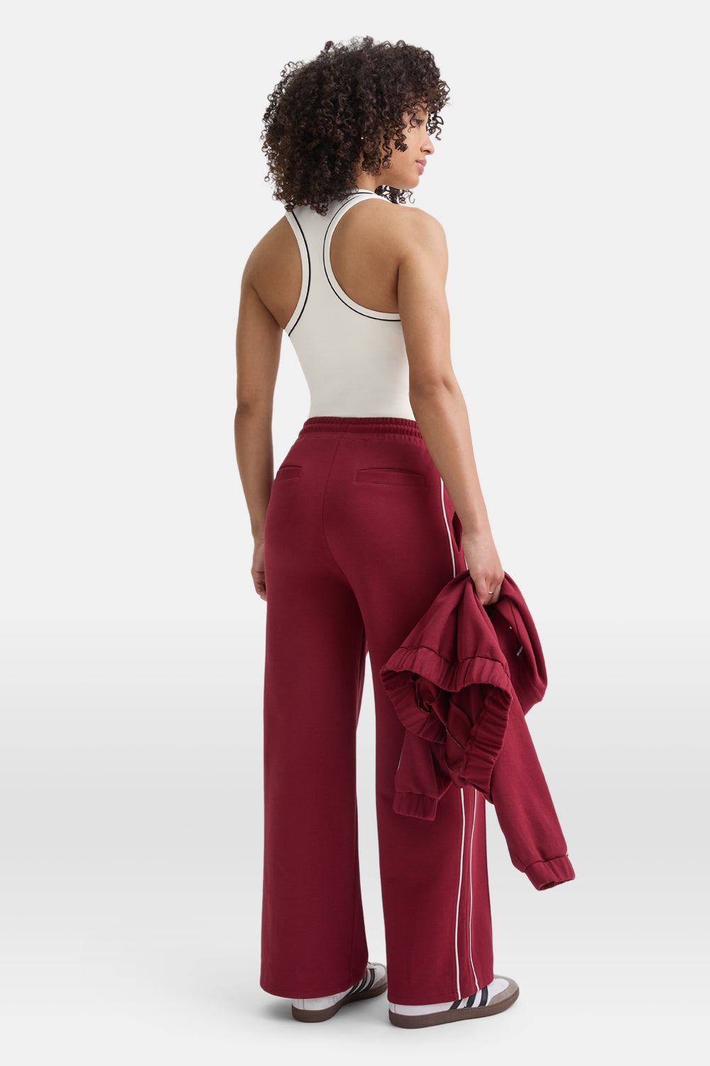 DayFlex Built-In Support V Neck Racer Vest - Ivory