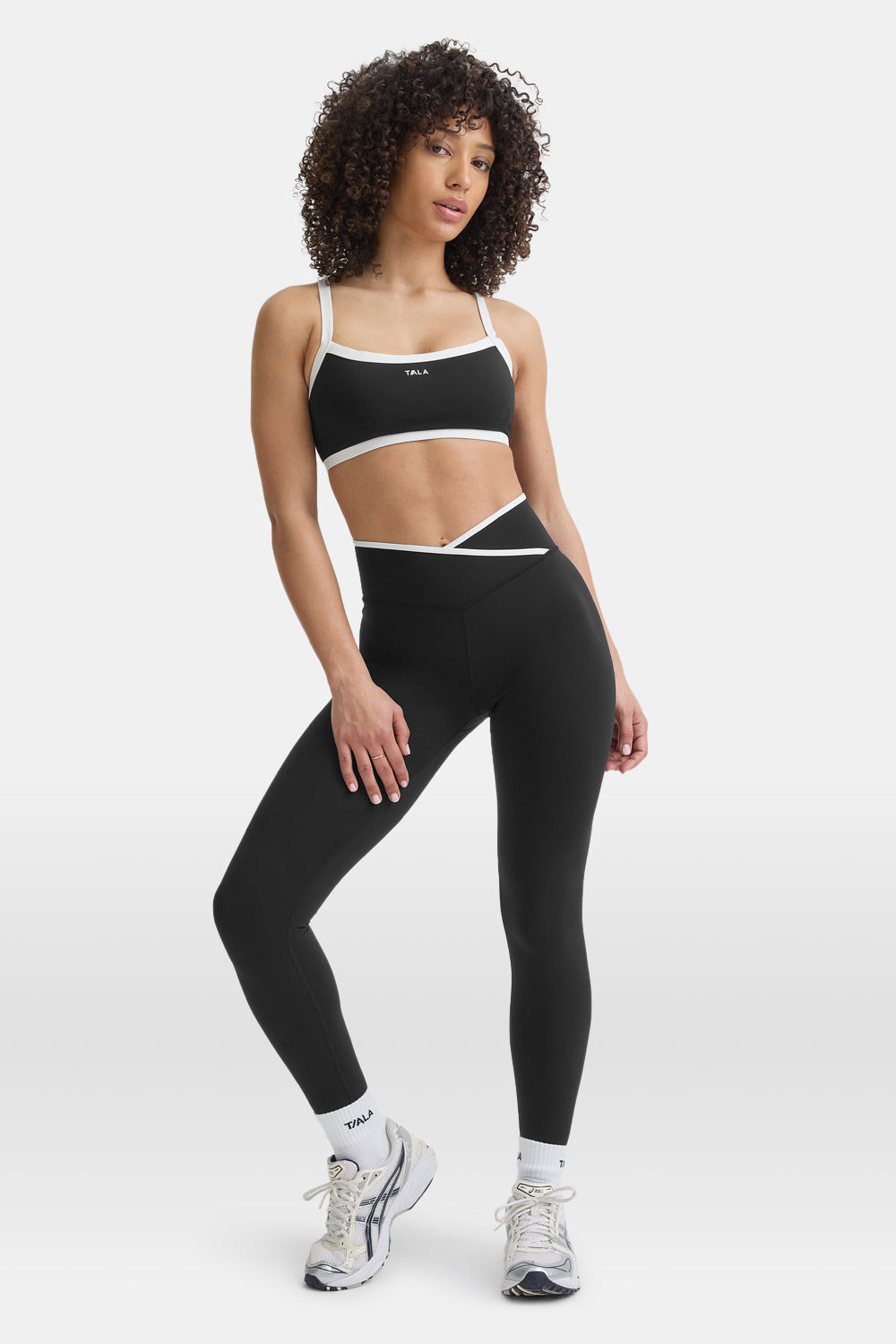 DayFlex Wrap High Waisted Legging - Shadow Black & Ivory