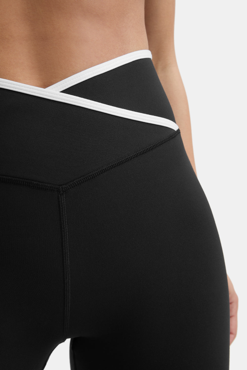 DayFlex Wrap High Waisted Legging - Shadow Black & Ivory