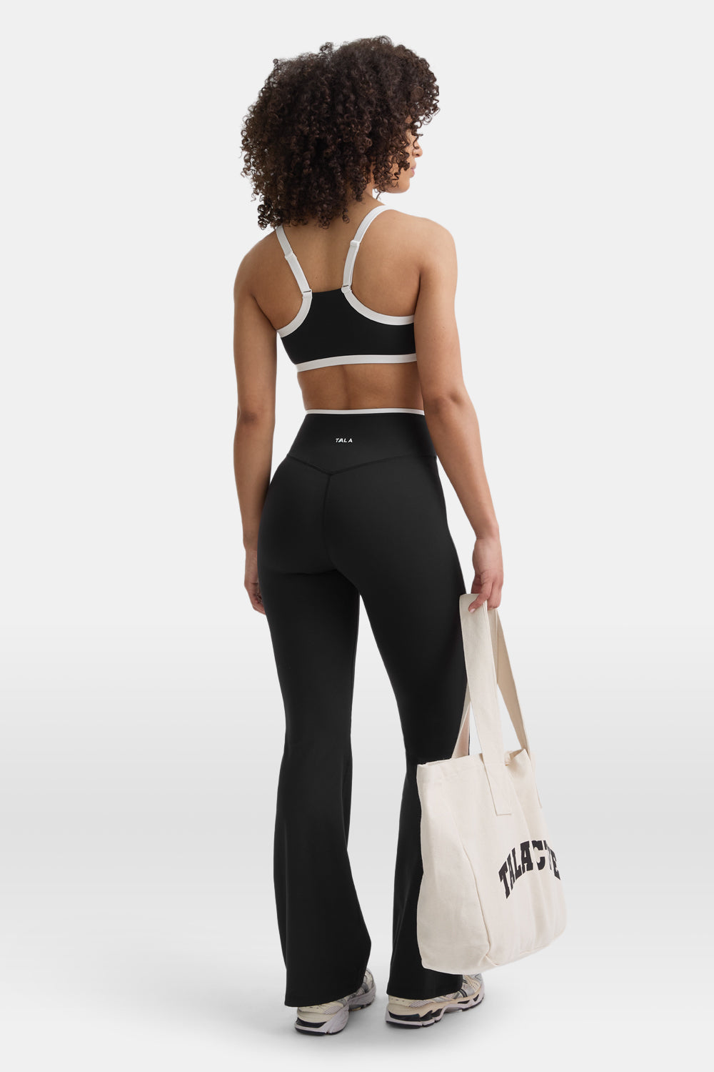 DayFlex Wrap Flared Yoga Pant - Shadow Black & Ivory