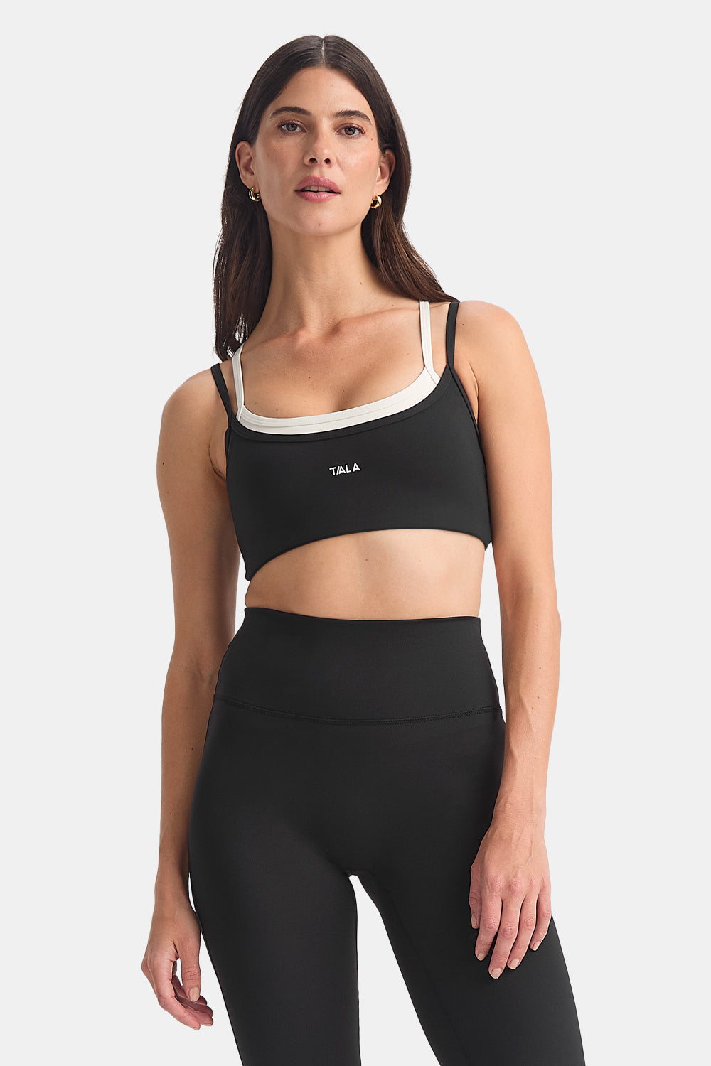 DayFlex Double Layer Sports Bra - Black / Ivory