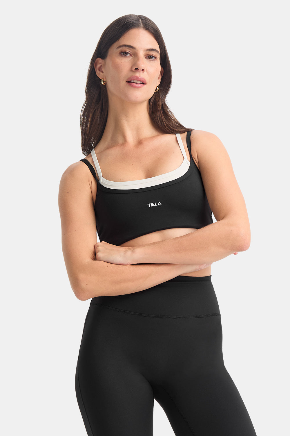 DayFlex Double Layer Sports Bra - Black / Ivory