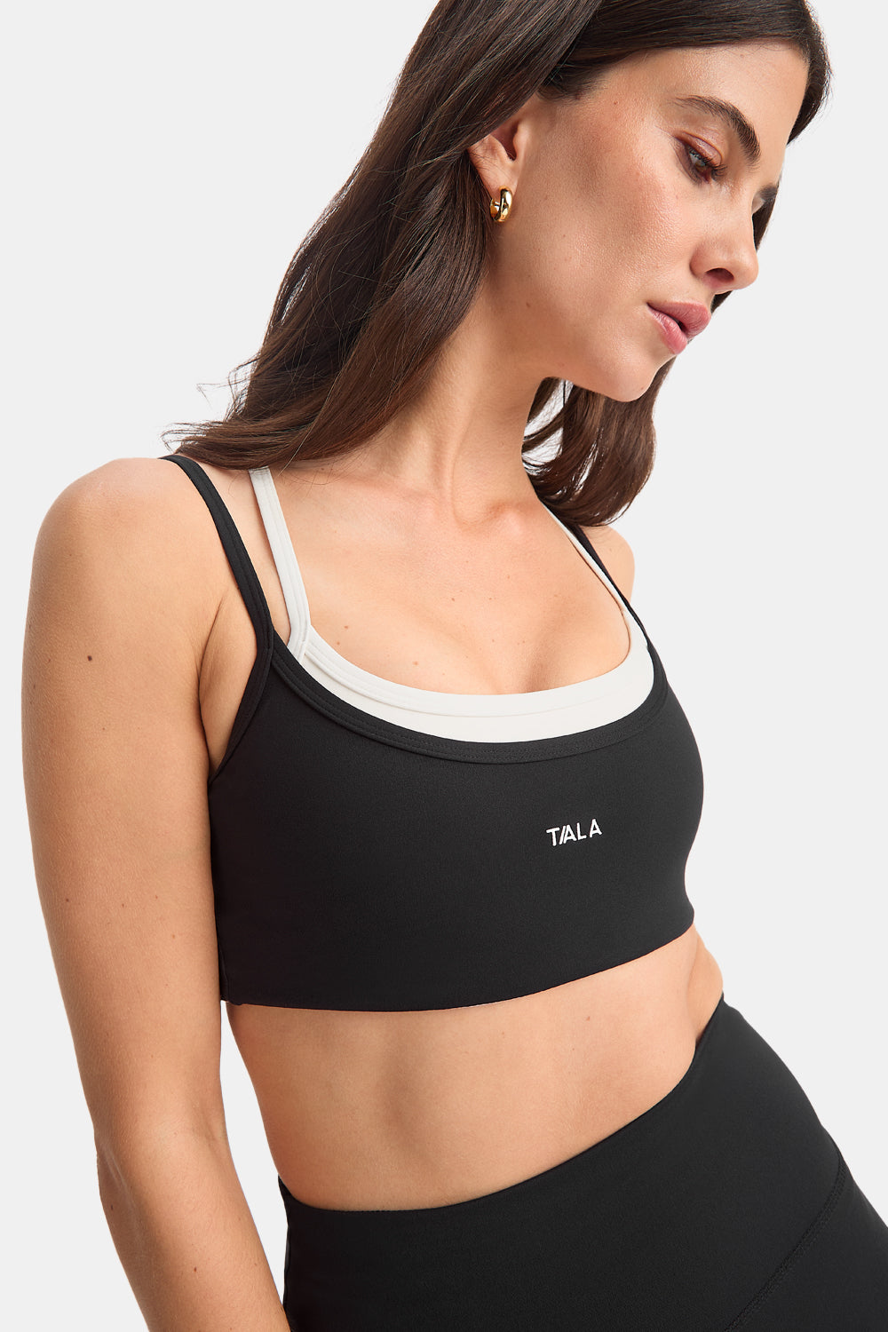 DayFlex Double Layer Sports Bra - Black / Ivory