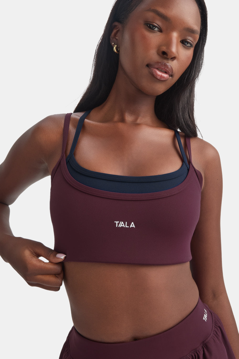 DayFlex Double Layer Sports Bra - Fig / Midnight Navy