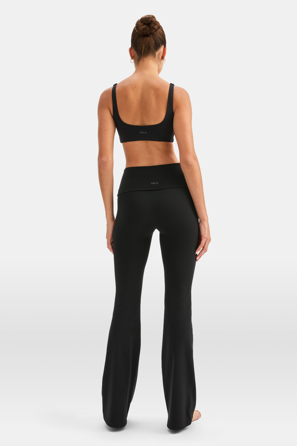 DayFlex Multiway Fold Waist Flared Yoga Pant - Shadow Black