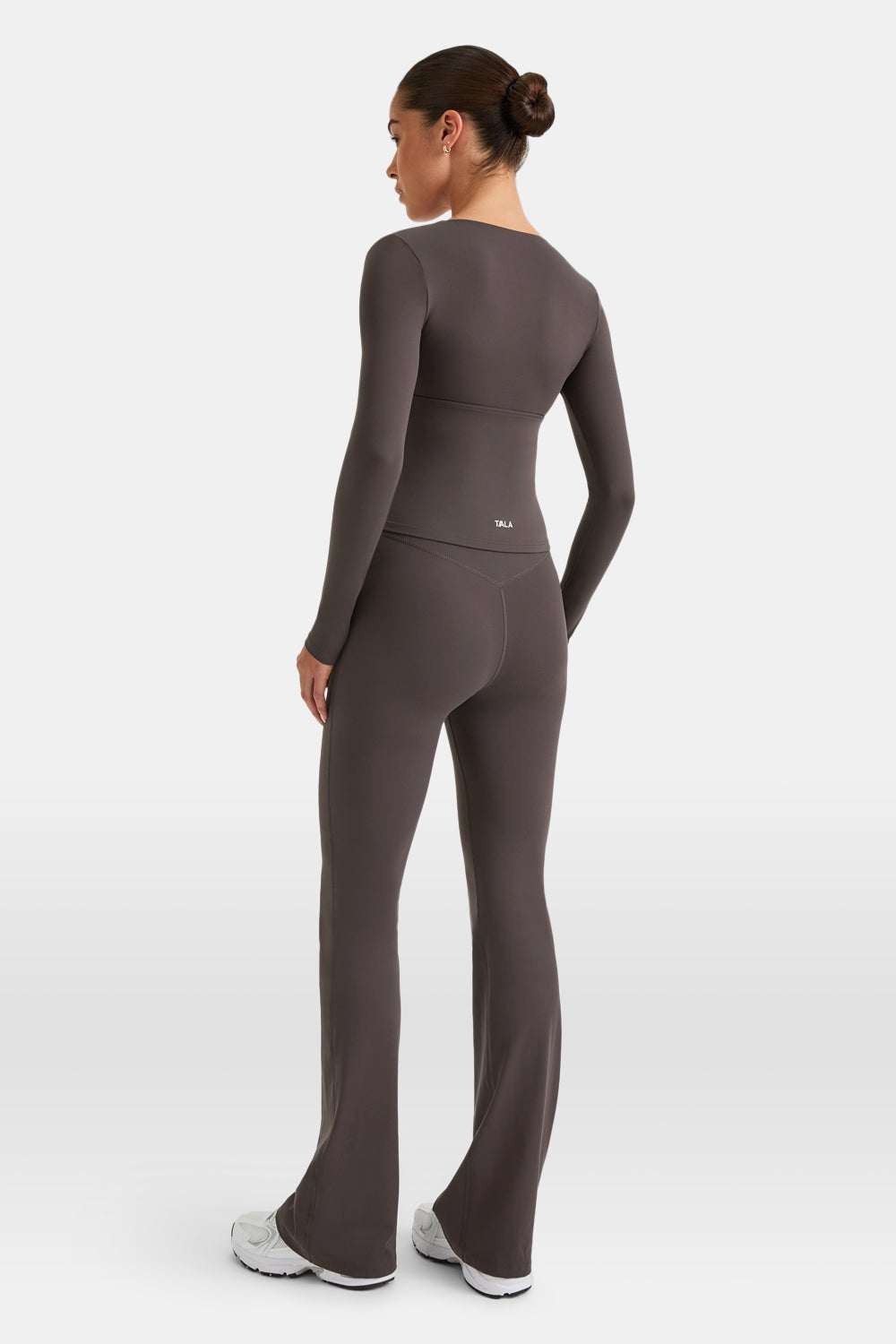 DayFlex V Neck Top - Mocha Brown