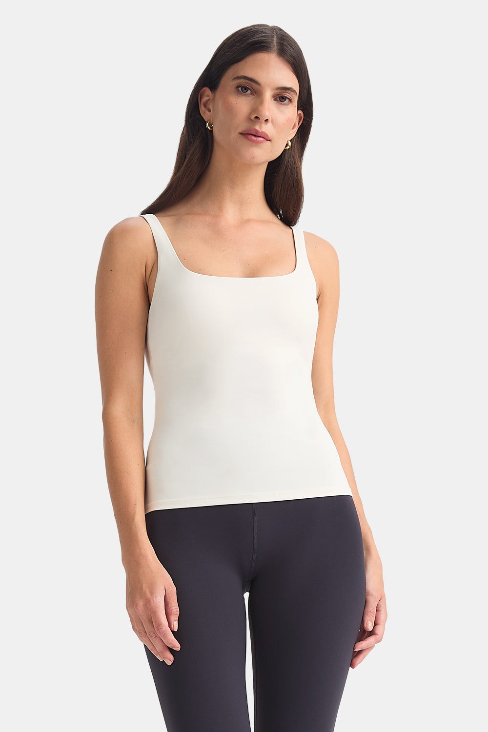 DayFlex Square Neck Full Length Vest - Ivory