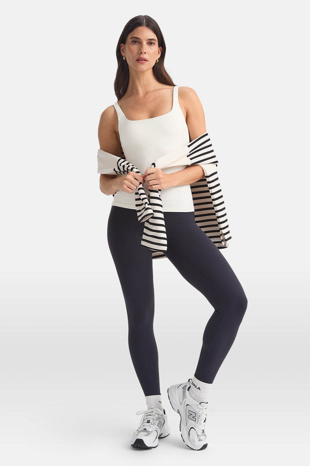 DayFlex Square Neck Full Length Vest - Ivory