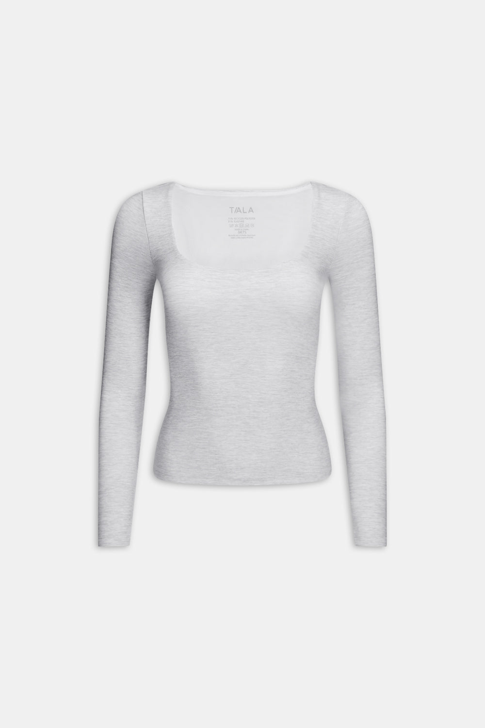 DayFlex Scoop Neck Top - Grey Marl