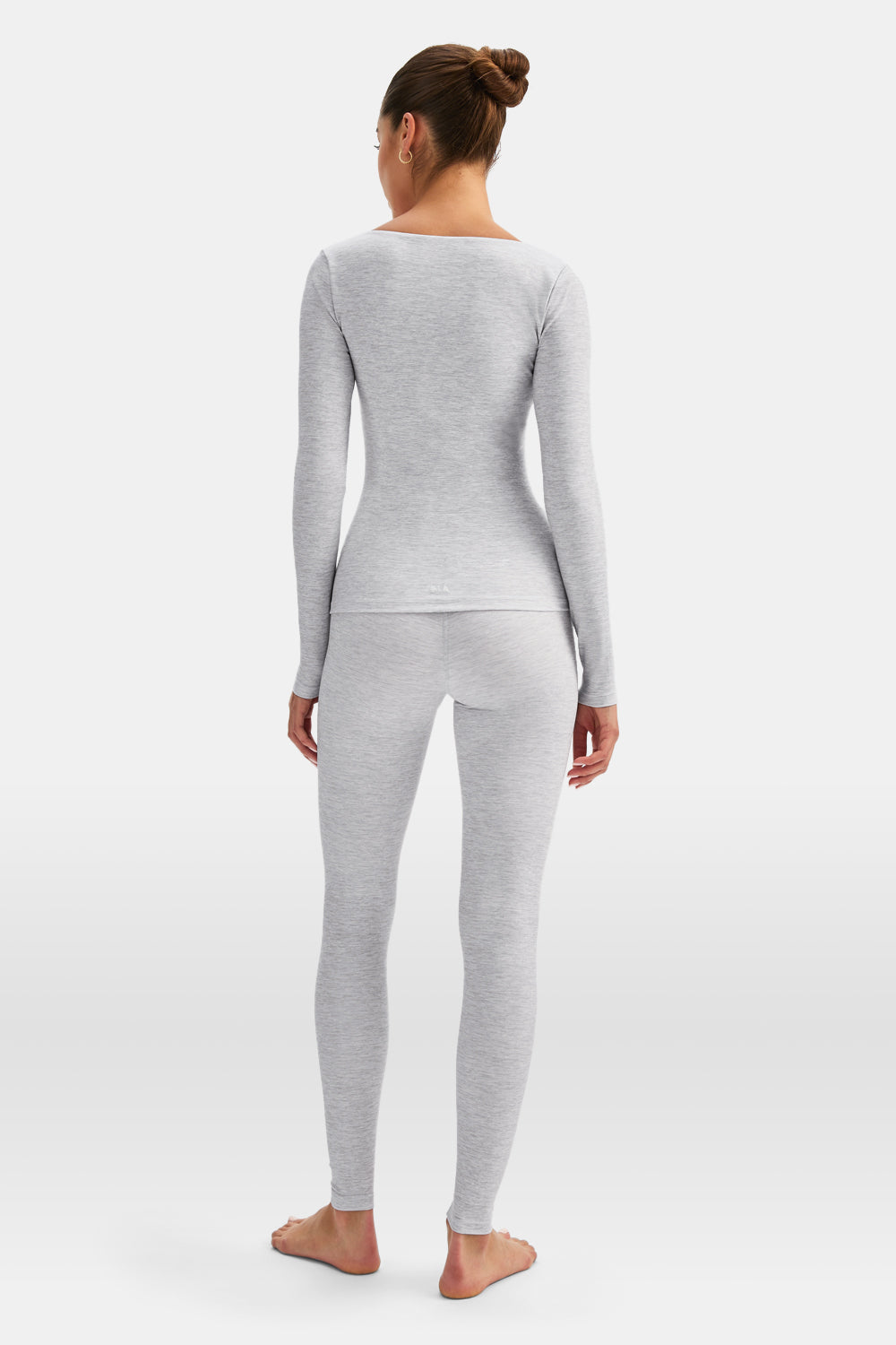 DayFlex Scoop Neck Top - Grey Marl