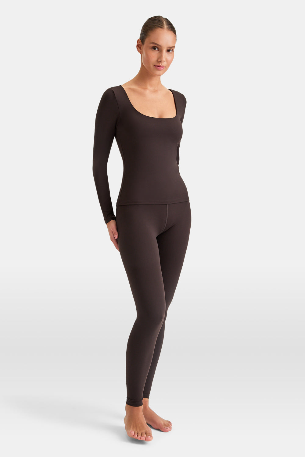 DayFlex Scoop Neck Top - Americano