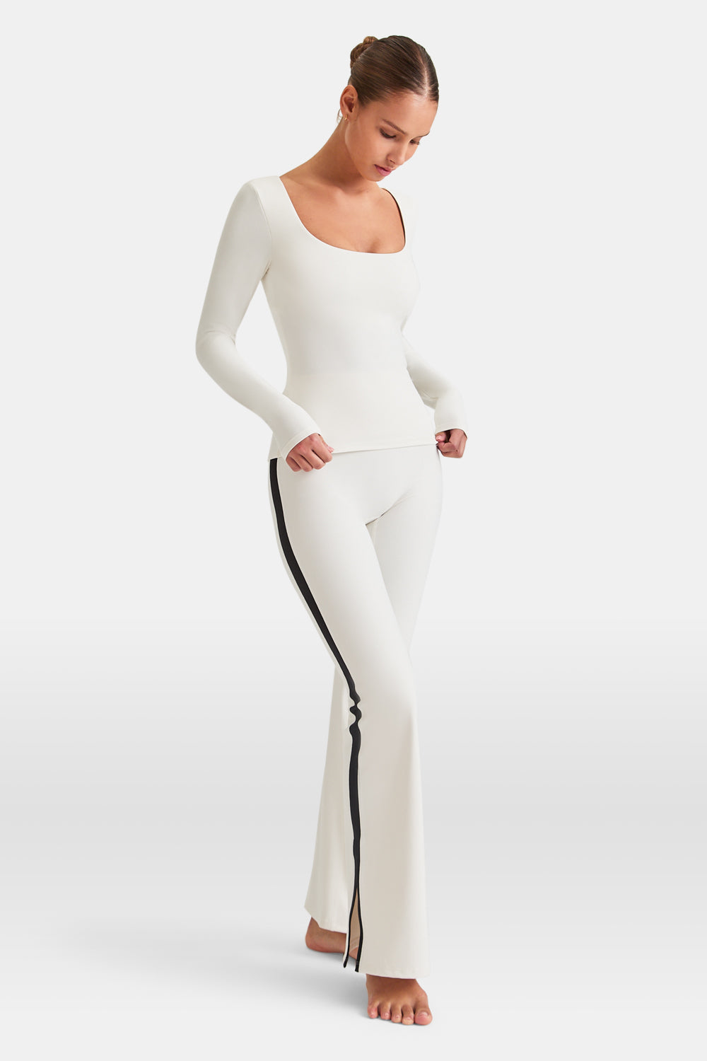 DayFlex Scoop Neck Top - Ivory