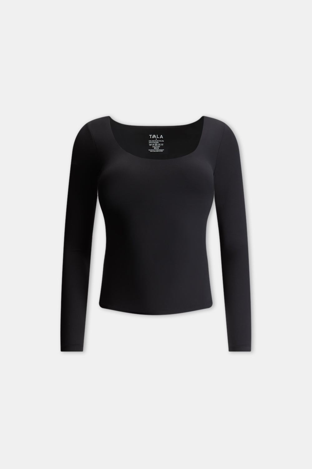 DayFlex Scoop Neck Top - Shadow Black