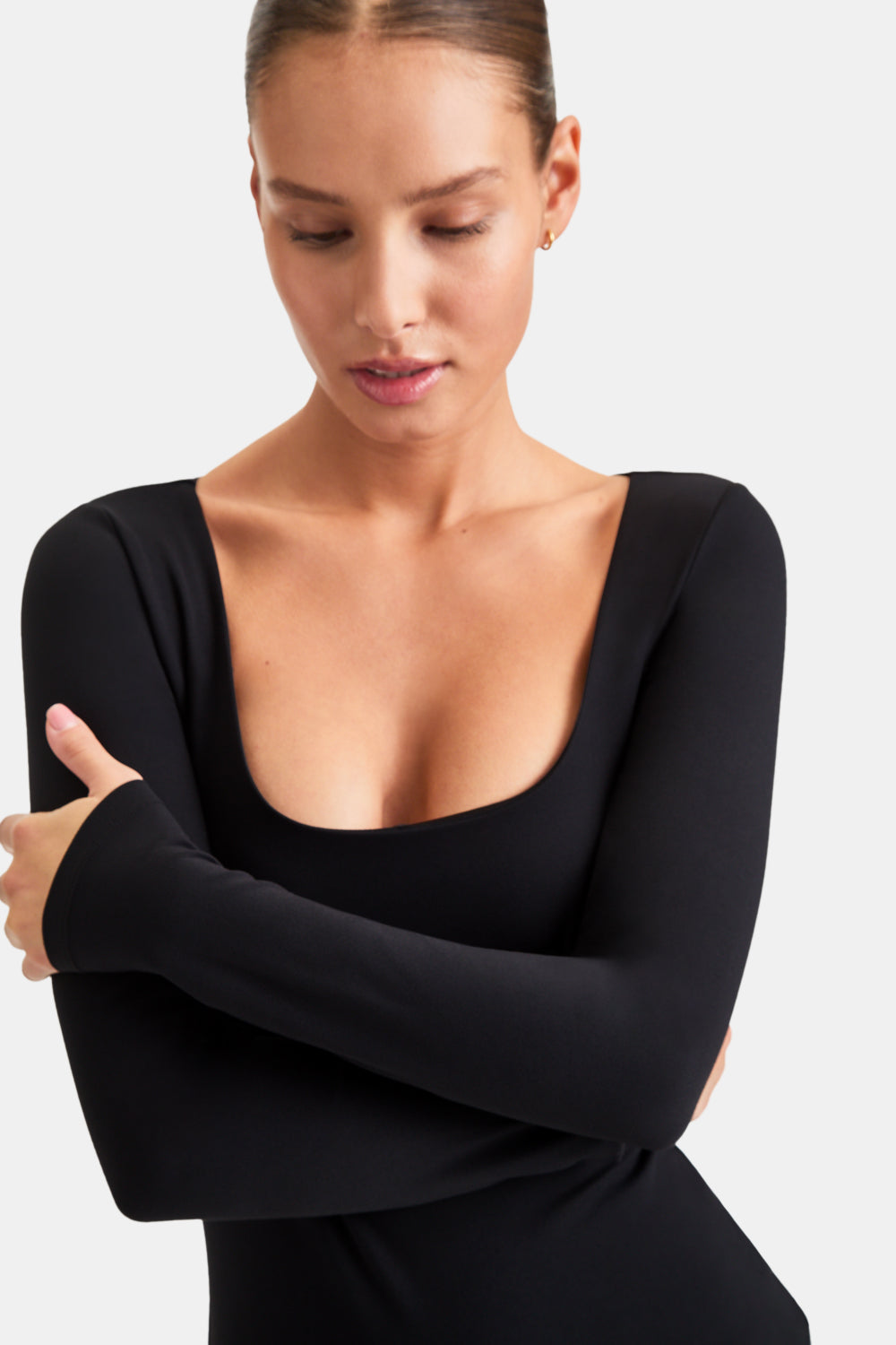 DayFlex Scoop Neck Top - Shadow Black