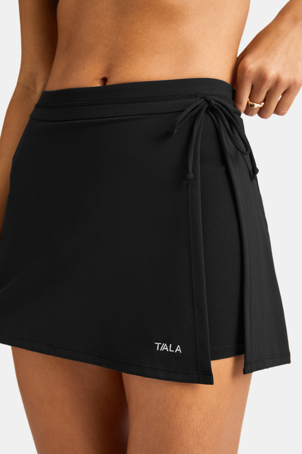 DayFlex Side Tie Skort - Shadow Black