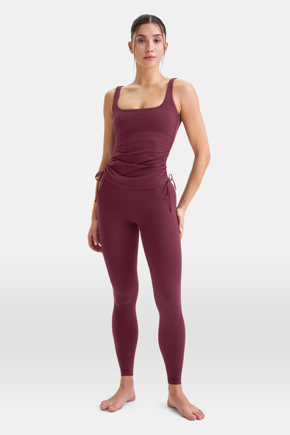 DayFlex Adjustable Side Tie Vest - Burgundy