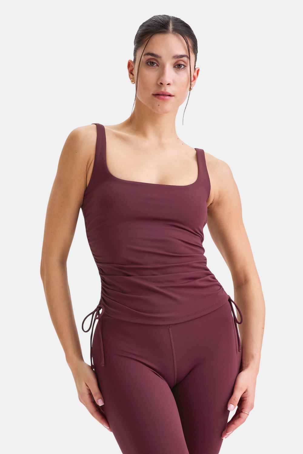 DayFlex Adjustable Side Tie Vest - Burgundy