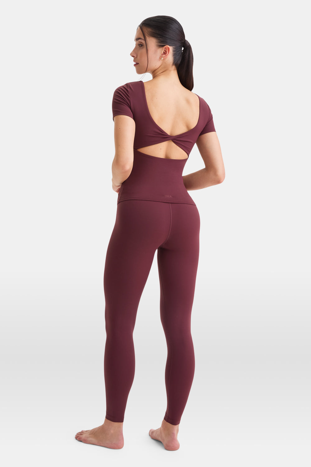 DayFlex Twist Back T-Shirt - Burgundy