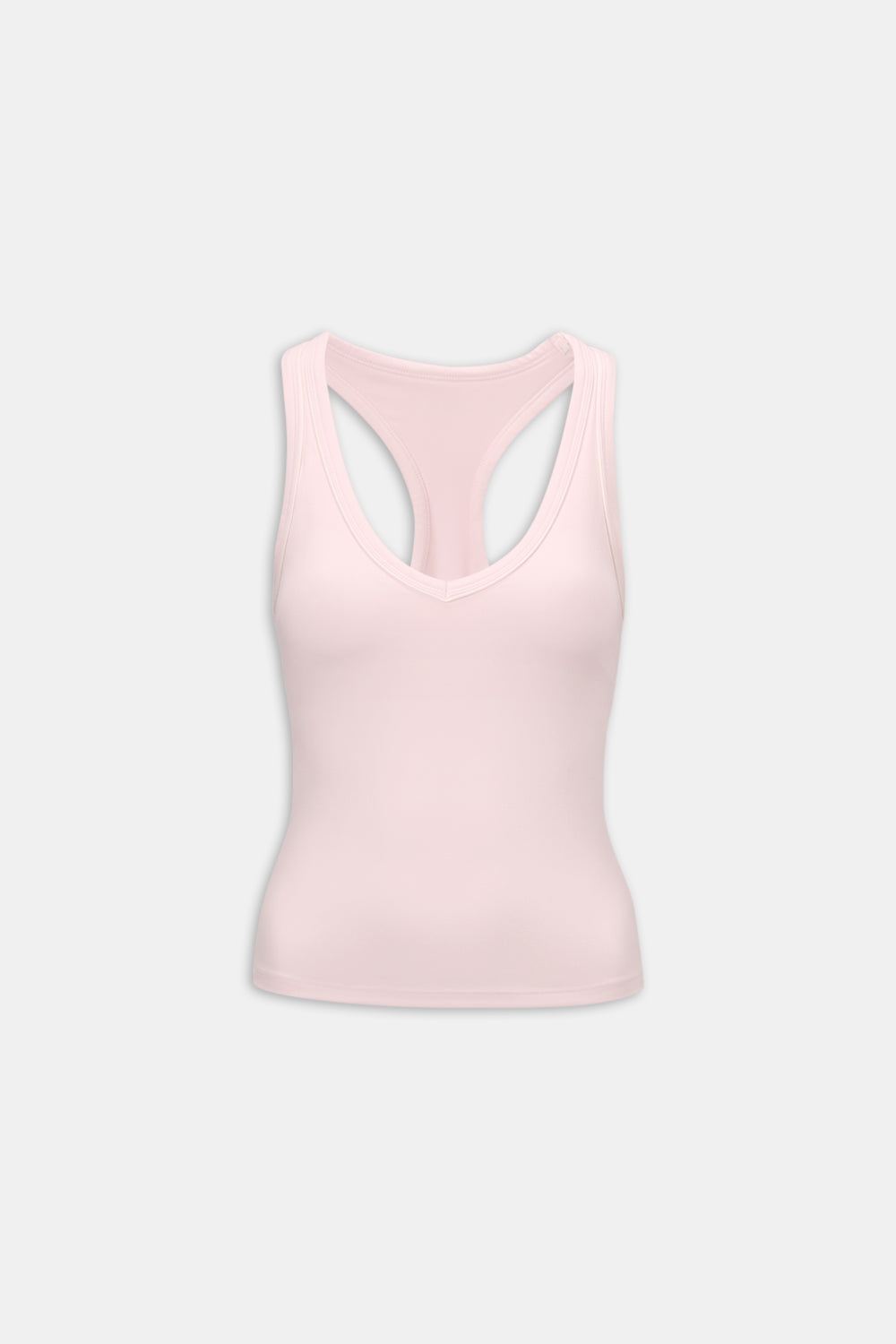 DayFlex Built-In Support V Neck Racer Vest - Ballet Slipper